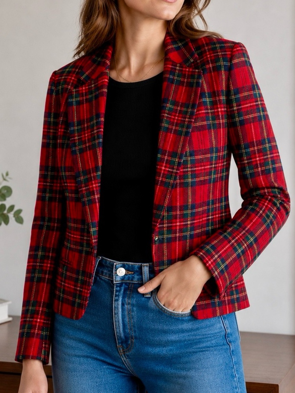 Pendleton vintage wool plaid blazer petite XS